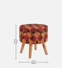 Orange Fabric Seating Stool in Multi Colour Orange Fabric Seating Stool in Multi Colour