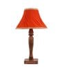 Centaur Orange Fabric Shade Night Lamp With Mango wood Base