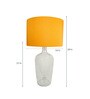 Orange Shade Table Lamp with Glass Base