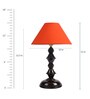 Orange Fabric Table Lamp