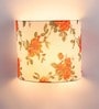 Modena Orange Fabric Flush Mount Wall Light