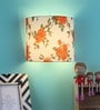Modena Orange Fabric Flush Mount Wall Light