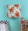 Modena Orange Fabric Flush Mount Wall Light
