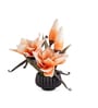 Orange Faux Leather Opulent Dawn Magnolia Arrangement Pot With Flower