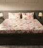 Orange Floral 144 TC 100% Cotton Double Bedsheet with 2 Pillow Covers Orange Floral 144 TC 100% Cotton Double Bedsheet with 2 Pillow Covers