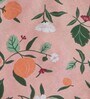 Peach Floral 136 TC Cotton Blend Queen Sized Bed Sheets with 2 Pillow Covers
