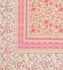 Orange Floral 144 TC Cotton King Bedsheet and 2 Pillow Cover