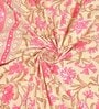 Orange Floral 144 TC Cotton King Bedsheet and 2 Pillow Cover
