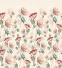 Orange Floral 144 TC Cotton Queen Sized Bed Sheets with 2 Pillow Covers