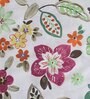 Orange Floral 150 TC Cotton Queen Sized Bed Sheets with 2 Pillow Covers