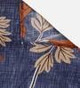 Blue Floral 150 TC Polycotton Single Bed Sheet With 1 Pillow Cover