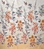 Orange Floral 180 TC Cotton King Sized Bed Sheets with 2 Pillow Covers