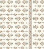 Orange Floral 210 TC Microfiber Queen Sized Bed Sheets with 2 Pillow Covers