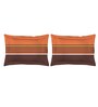 Orange Patterned 225 TC Cotton (Set of 4) Double Bed Bedding Sets