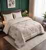 Orange Floral 4 Pcs Comforter Set With Queen Size Bedsheet With 2 Pillow Covers