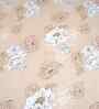 Orange Floral 4 Pcs Comforter Set With Queen Size Bedsheet With 2 Pillow Covers
