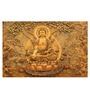 Buddha In Orange Canvas Framed Art Print (33 x 21 Inches)