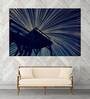Demented Sky In Blue Canvas Framed Art Print (33 x 21 Inches)