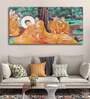 Orange Gautam Buddha Canvas Wall Painting