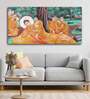 Orange Gautam Buddha Canvas Wall Painting