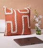 Orange Textured 16x16 inches Cushion Cover