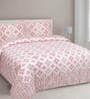 Orange Geometric 210 TC Cotton King Sized Bed Sheets with 2 Pillow Covers