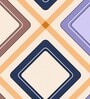 Orange Geometric 210 TC Microfiber Queen Sized Bed Sheets with 2 Pillow Covers