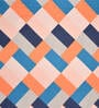 Orange Geometric 280 TC Microfibre Fitted Single Bedsheet 1 Pillow Cover