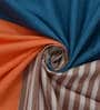 Orange Geometric 280 TC Microfibre Fitted Single Bedsheet 1 Pillow Cover