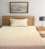 Orange Geometric 300 TC Cotton Single Bedsheet with 1 Pillow Cover