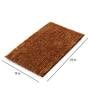 Orange Geometric Microfibre 23x15 Inches AntiSkid Bath Mat