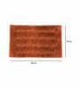 Orange Stripe Microfibre 24x16 Inches AntiSkid Bath Mat