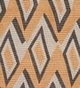 Orange Geometric Polyester 5 ft x 7 ft Machine Made Carpet