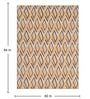 Orange Geometric Polyester 5 ft x 7 ft Machine Made Carpet