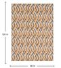 Orange Geometric Polyester 8 ft x 10 ft Machine Made Carpet