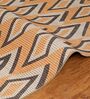 Orange Geometric Polyester 9 ft x 12 ft Machine Made Carpet