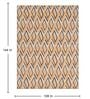 Orange Geometric Polyester 9 ft x 12 ft Machine Made Carpet
