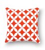Orange Geometric Premium 16 x 16 Inches Cushion Cover (Set of 3)