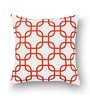 Orange Geometric Premium 16 x 16 Inches Cushion Cover (Set of 3)