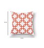 Orange Geometric Premium 16 x 16 Inches Cushion Cover (Set of 3)