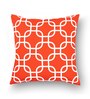 Orange Geometric Premium 16 x 16 Inches Cushion Cover (Set of 3)