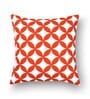 Orange Geometric Premium 16 x 16 Inches Cushion Cover (Set of 3)