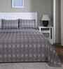 Orange Geometric Print 144 TC Cotton Single Bed Sheet with 1 Pillow Cover Sensory Bloom Collection