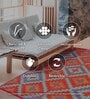 Orange Geometrical Polyproylene 4 ft x 6 ft Machine Made Picnic  Mats
