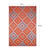 Orange Geometrical Polyproylene 6 ft x 9 ft Machine Made Picnic  Mats