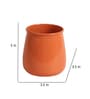 Orange Glossy Flower Pot Single