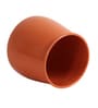 Orange Glossy Flower Pot Single