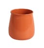 Orange Glossy Flower Pot Single
