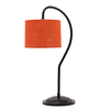 Orange Jute Curvy Table Lamp with Iron Base
