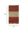 Orange Jute Reversible Hand Woven 4 x 2 Feet Dhurrie